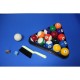 Jeux Soldes Billard JT2D Billard Américain HARMONY 6Ft - 206,5 x 116,5 x 80 cm avec accessoires - Couleur Hêtre et Tapis Bleu