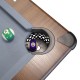 Jeux Soldes Billard JT2D Billard Américain HARMONY 6Ft - 206,5 x 116,5 x 80 cm avec accessoires - Couleur Chêne et Tapis Gris