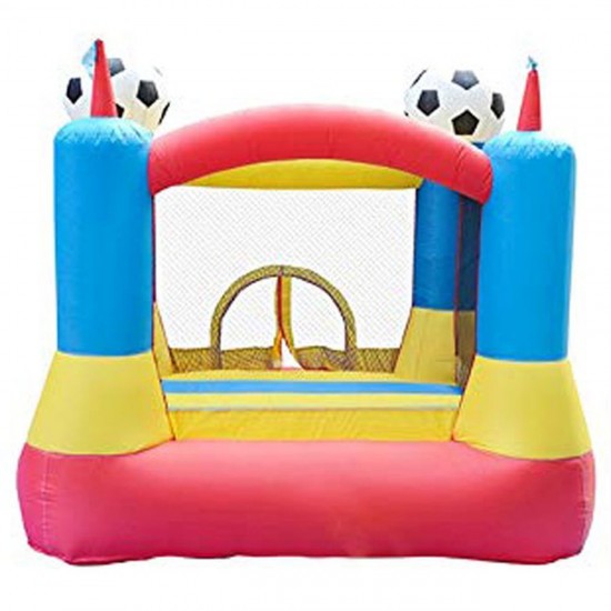 Jeux Soldes Play4Fun Château gonflable pour enfants 2,25m : aire de jeux gonflable rebondissante - souffleur et sac de rangement inclus - Football Aréna Castle