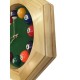 Jeux Soldes JT2D Horloge octogonale en bois - Heures boules de billard