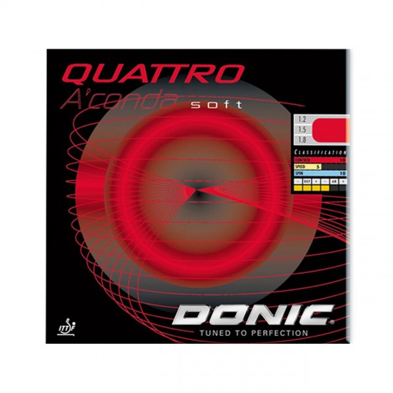 Jeux Soldes Tennis de table DONIC Revêtement DONIC Quattro A'conda Soft
