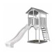Jeux Soldes Jeux de plein air AXI HOUSE Structure de jeu Beach Tower Blanc Gris avec Toboggan Blanc