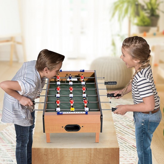 Jeux Soldes HOMCOM Table baby-foot pour enfants à partir de 3 ans 2 ballons 18 joueurs 69 x 37 x 24 cm