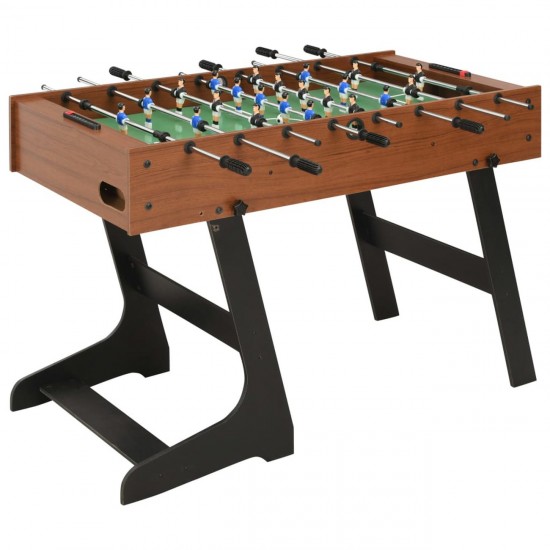 Jeux Soldes VIDAXL vidaXL Table de football pliante 121 x 61 x 80 cm Marron