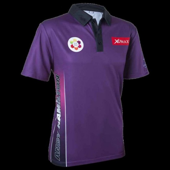 Jeux Soldes XQMAX DARTS XQmax Darts T-shirt Andy Hamilton Violet Taille L QD9200340