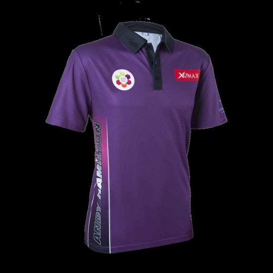 Jeux Soldes XQMAX DARTS XQmax Darts T-shirt Andy Hamilton Violet Taille S QD9200320
